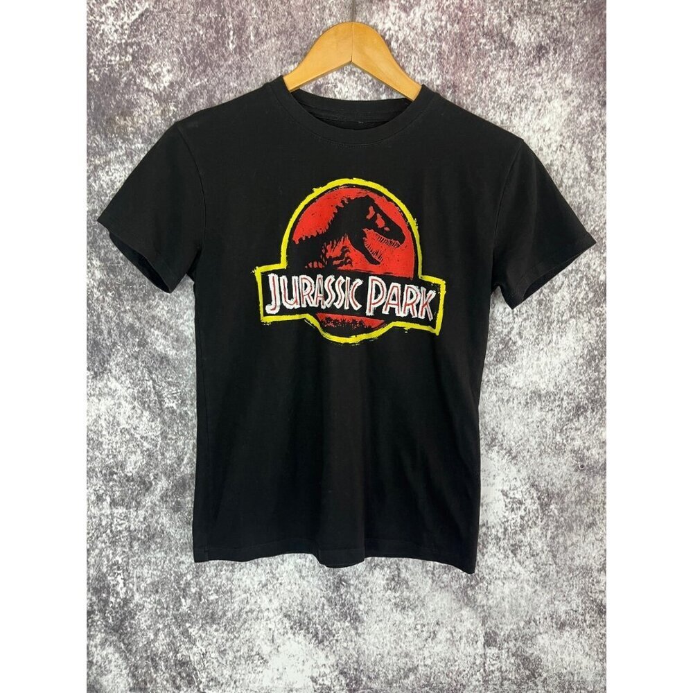 Jurassic World Park Shirt Top Tee Womens Teens XS Black‎ School Graphic Dinosaur